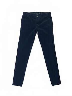 American Eagle Super Stretch Hi -rise Jegging Dark Blue Corduroy Pants 10